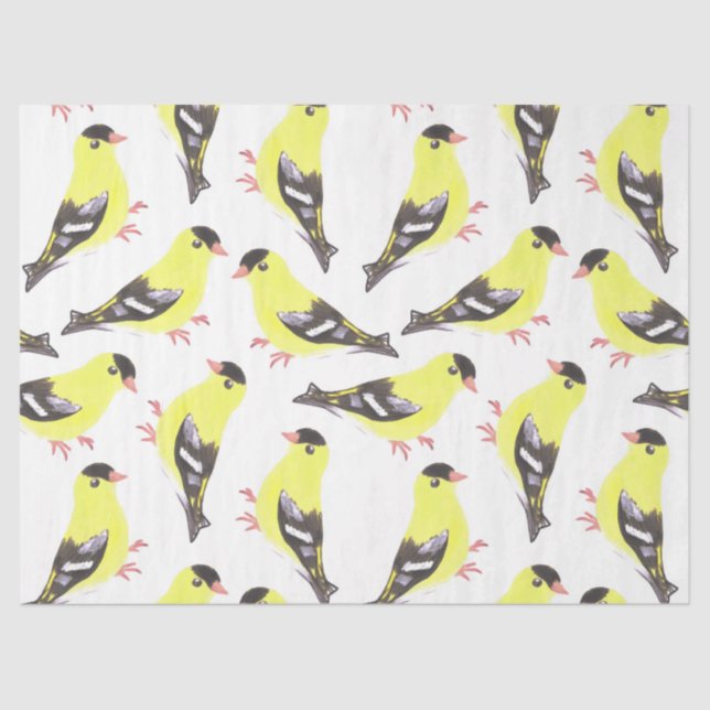 Goldflossen-Vogelart Seidenpapier (Vorderseite)