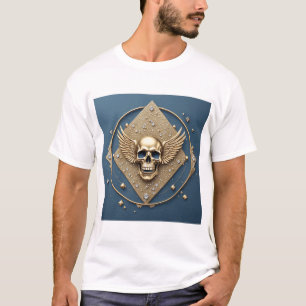 ☠️ Goldflügel-Totenkopf-Gotisches Geschenk für Bik T-Shirt