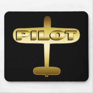 GOLDflugzeug-PILOT Mousepad