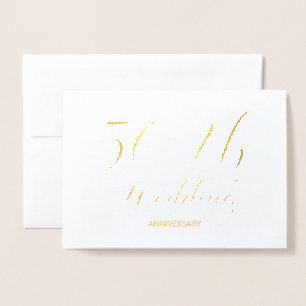 Goldfoil 50. Hochzeitstag Einladung