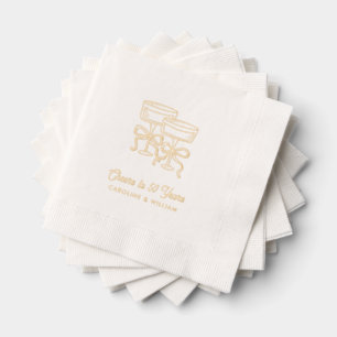 Goldfoil 50. Hochzeitstag Party Napkins Servietten Mit Folie