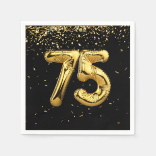 Goldfoil 75 Balloons und Confetti Napkins Serviette