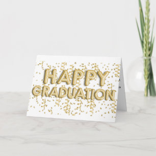 Goldfoil Balloons Glücklicher Abschluss Karte