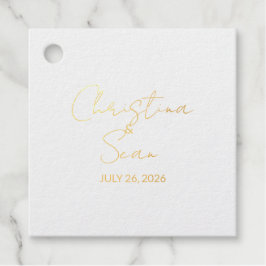 Goldfoil Dolphin Wedding Couple Geschenkanhänger