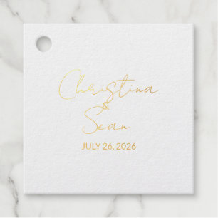 Goldfoil Dolphin Wedding Couple Geschenkanhänger
