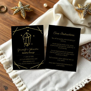 Goldfoil Geometric Juwelenpflege Business Card Visitenkarte