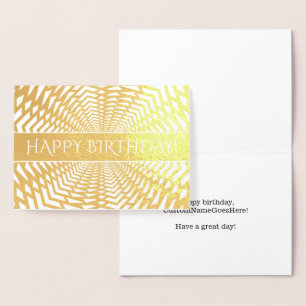 Goldfoil "GLÜCKLICH GEBURTSTAG!" Karte