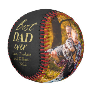 Goldfoil Typografie Vatertag Baseball