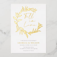 Goldfoil Verlasst Kranzfall in der Liebe Hochzeit