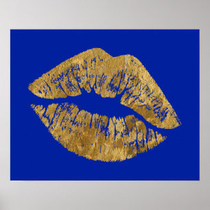 Goldfoileffekt Kiss Poster