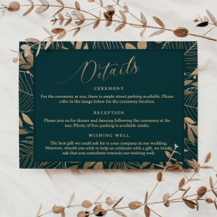 Goldfoliage-Hochzeitskarte Einladung