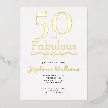Goldfolie 50 und Fantastische 50. Geburtstagsfeier