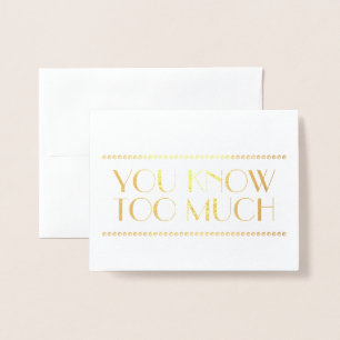 Goldfolie   Funny Bridesmaid oder Trauzeugin Folienkarte