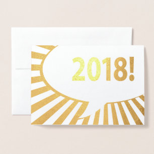 Goldfolie für Comic 2018 Folienkarte