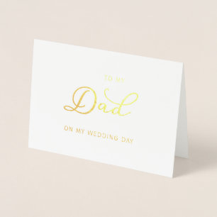 Goldfolie für meinen Vater auf meiner Hochzeitstag Folienkarte