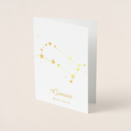 Goldfolie GEMINI Zodiac Signature Constellation Folienkarte