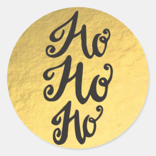 Goldfolie Glamour Glänzend Feiertag Weihnachten Ho Runder Aufkleber