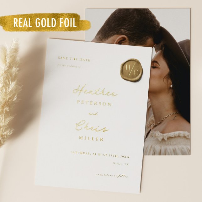 Goldfolie Hochzeit Einzigartig Save the Date Folieneinladung (Von Creator hochgeladen)