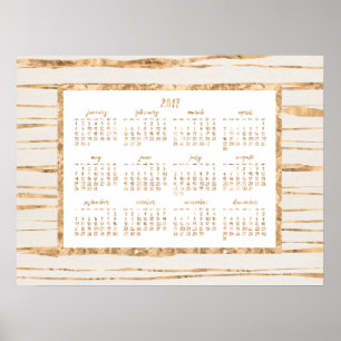 Goldfolie Jahreskalender 2017 Poster