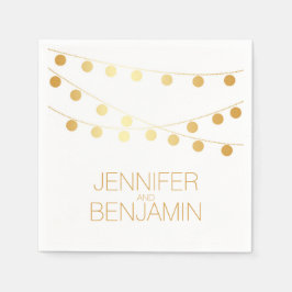 Goldfolie-Lichter Hochzeit Serviette