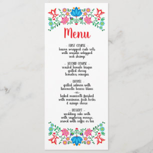 Goldfolie Mexican Floral Wedding Karte