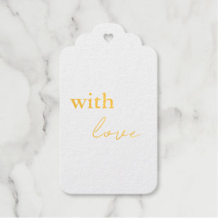 Goldfolie mit Liebe personalisiert Geschenkanhänger