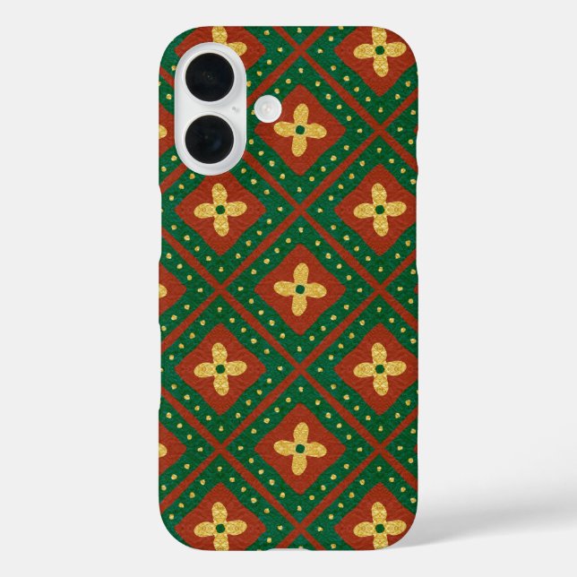 Goldfolie Motley Diamond Blume Elf Case-Mate iPhone Hülle (Rückseite)