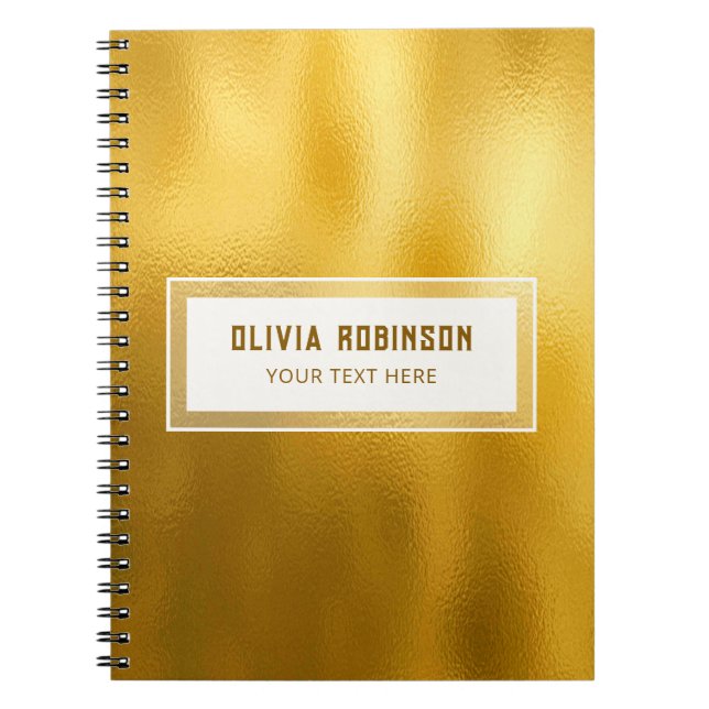 Goldfolie Notizblock (Vorderseite)