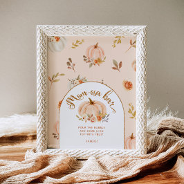 Goldfolie Orangenkürbis Mama-osa-Bar Poster