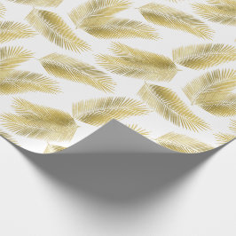 Goldfolie Palm Blätter Muster Geschenkpapier