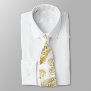 Goldfolie Palm Blätter Muster Krawatte