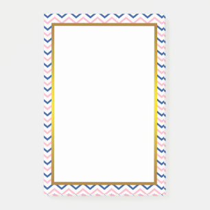 Goldfolie Pink Zickzack Zigzag Muster Post-it Klebezettel