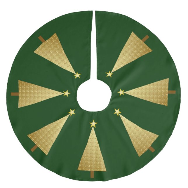 Goldfolie Polyester Weihnachtsbaumdecke (Vorderseite)