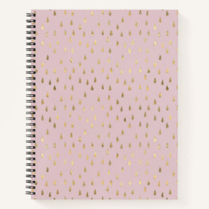 Goldfolie-Regentropfen-Muster-Notizbuch Notizbuch