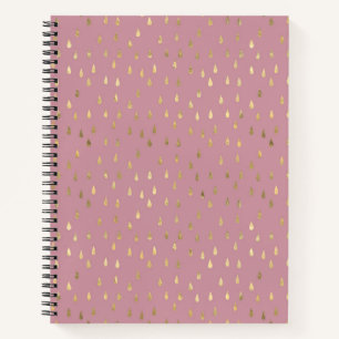 Goldfolie-Regentropfen-Muster-Notizbuch Notizbuch