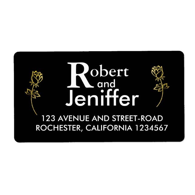 Goldfolie Rose Blume Wasserzeichen (Vorne)