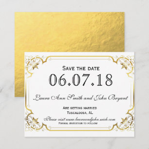 Goldfolie Save the Date Einladung