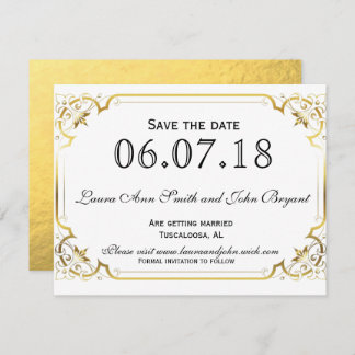 Goldfolie Save the Date Einladung