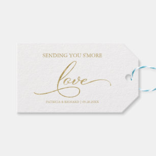 Goldfolie Schrift S'more Liebes Dankes Tags Geschenkanhänger