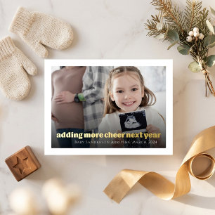 Goldfolie Schwangerschaftsankündigung Weihnachtska Folien Feiertagskarte