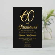 Goldfolie Schwarz 60 & Fantastisch 60. Geburtstags