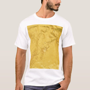 Goldfolie: Shiny Abstrakt Texture T-Shirt