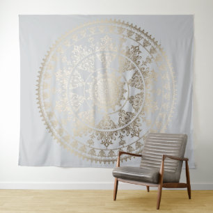 Goldfolie Solar Mandala Wand Tapestart Farbe Wandteppich