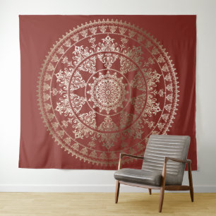 Goldfolie Solar Mandala Wand Tapestart Farbe Wandteppich