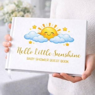 Goldfolie-Sonnenlicht-Baby-Erinnerung Gästebuch