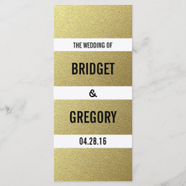 Goldfolie Streifen Hochzeitsprogramme Programm