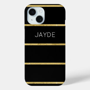 Goldfolie Streifen Personalisiert Handy Case