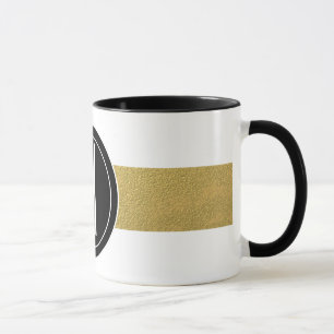 GOLDfolie STRIPES %PIPE% SCHWARZES MONOGRAMM Tasse