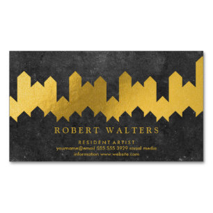 Goldfolie Textur   Lux Formen   Schiefer Magnetische Visitenkarte