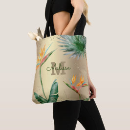 Goldfolie Tropical Island Bloral Monogram Script